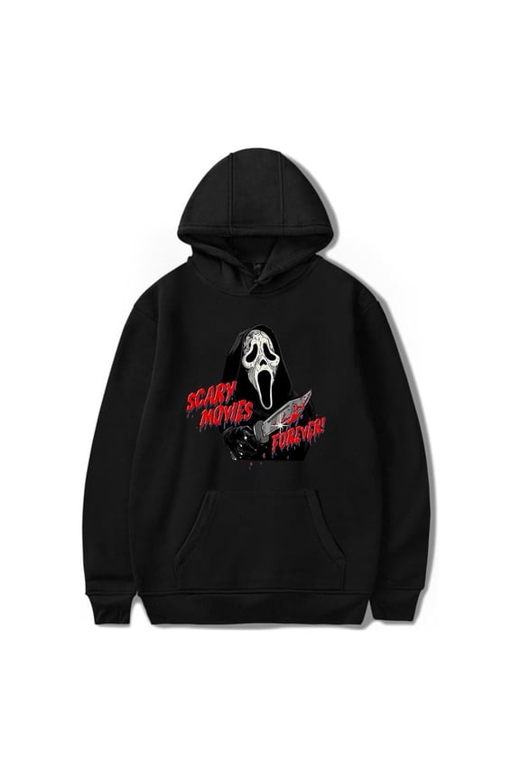 Scream Ghostface Horror Movie Merch Unisex Long Sleeve Hoodie - Halloween