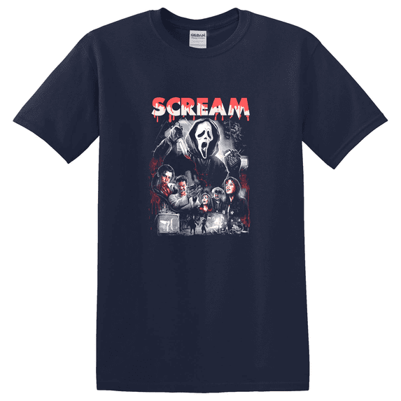 Scream Ghostface Horror Movie Retro Graphic T-Shirt