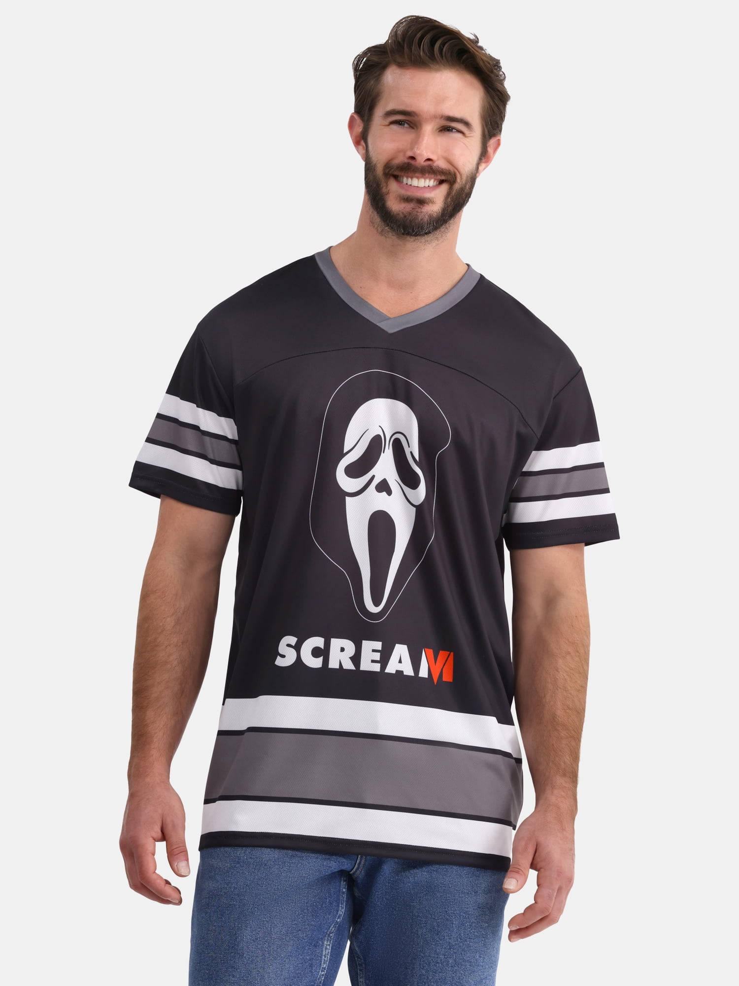 Scream Ghostface Men's & Big Men's Graphic Mesh Soccer Jersey
