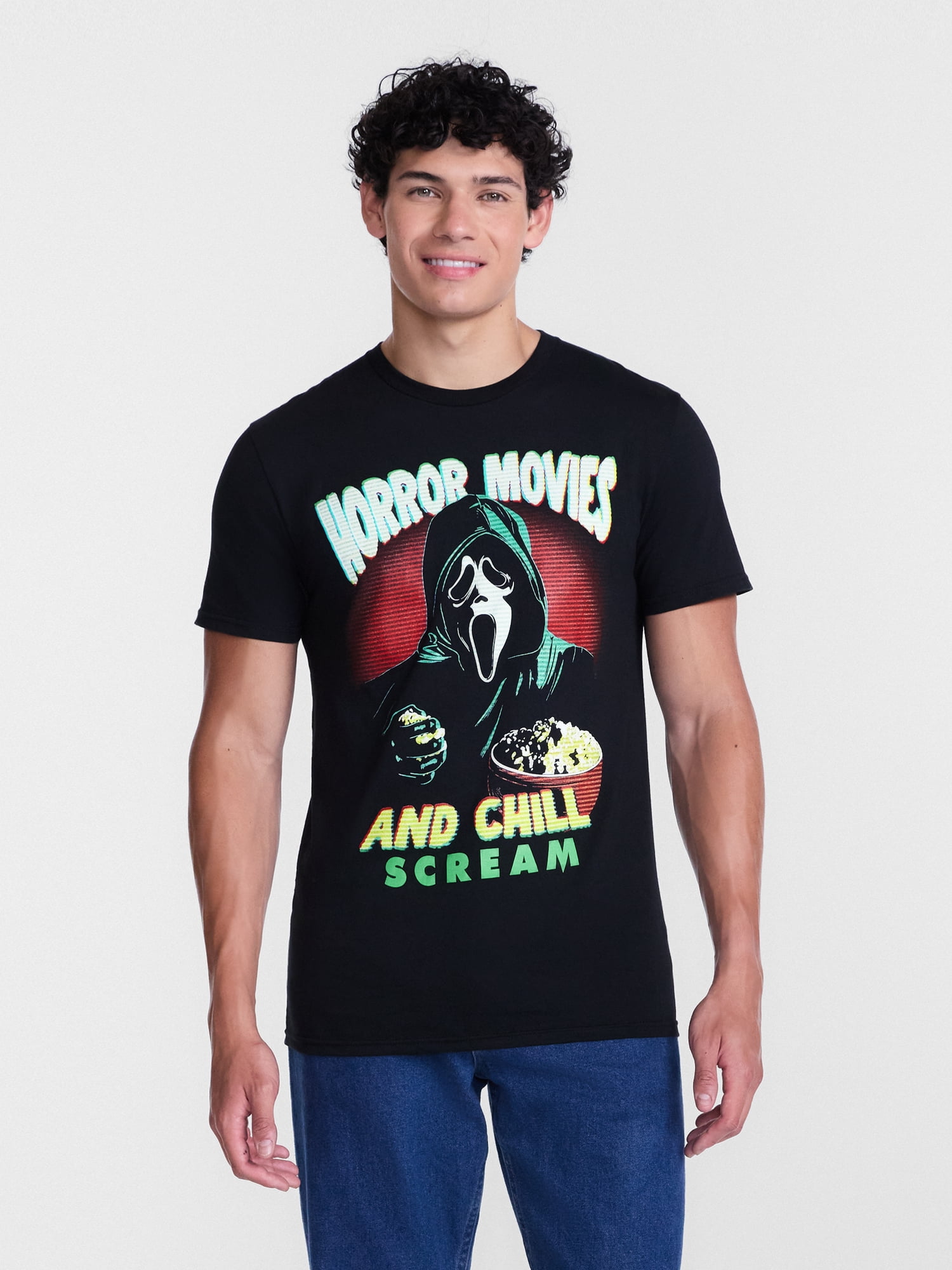 Scream Ghostface Men's and Big Men's Graphic Tee with Short Sleeves, Sizes S-3XL