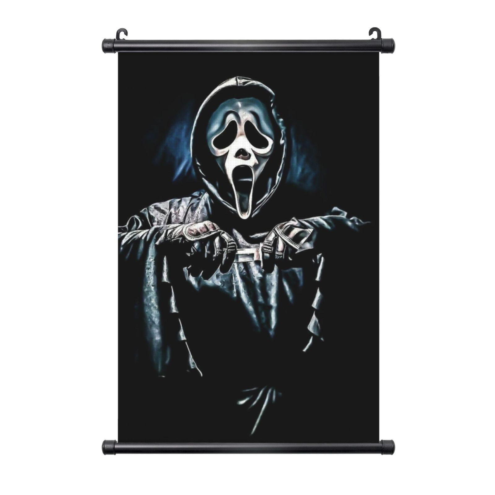 Scream Ghostface Poster Black Plastic Shaft Hanging Posters Wall ...
