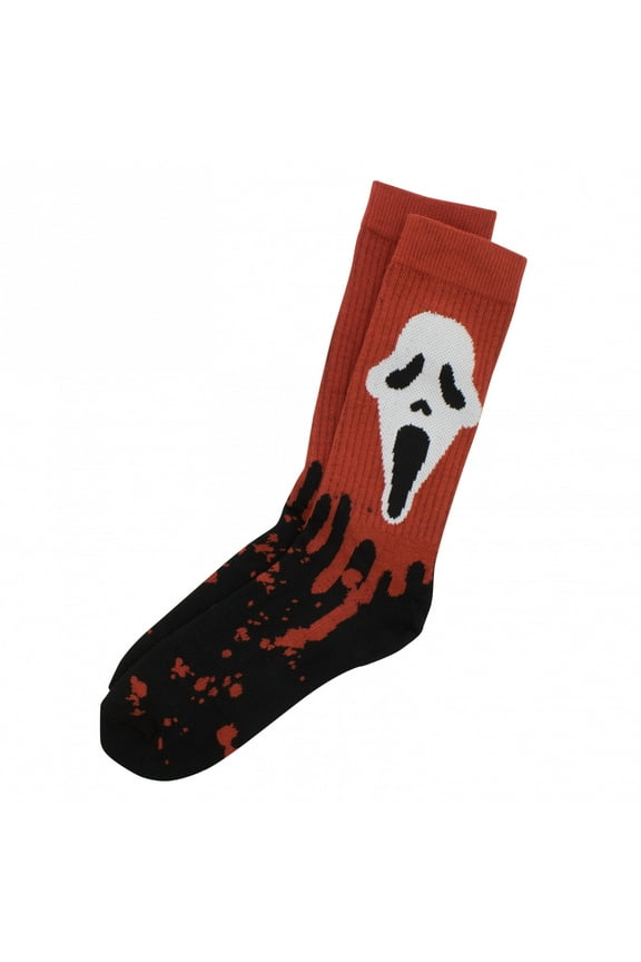 Ghostface Red and Black Crew Socks