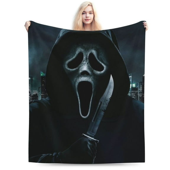 Scream Ghostface Ultra-Soft Micro Fleece Blanket Plush Fuzzy Cozy Bed Blankets Lightweight Reversible Air Conditioner Quilt 40"X30"