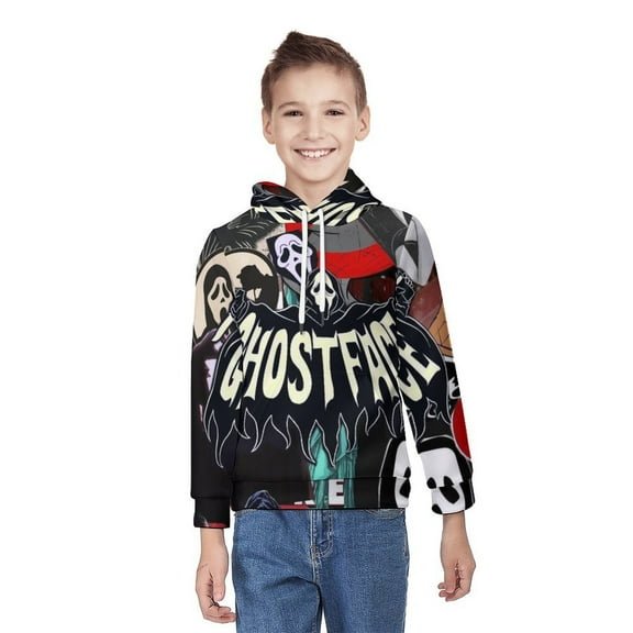 Scream Ghostface Unisex Sweater Boys Girls Sweatshirt 3D Printed Pullover Hoodies Casual Hooded Sweatshirt Jacket XL