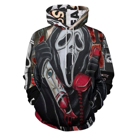 Scream Ghostface Unisex Sweatshirts Fashion Sweater for Men Women Pullover Hoodie Graphic Print Activewear Jacket Tops 4XL
