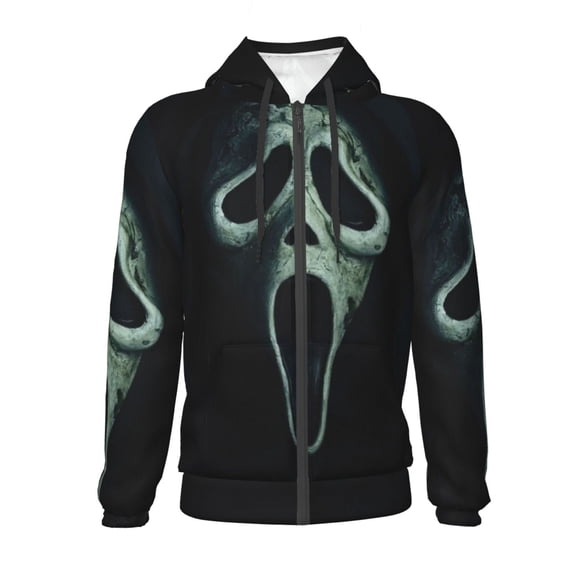 Scream Ghostface Youth Hoodies Teenage Zipper Sweatshirt Winter Jackets 3d Printing Coats Activewear For Kids Small