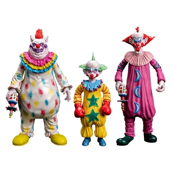 Scream Greats - Killer Klowns from Outer Space - Fatso , Slim, and Shorty Figurines Bundle