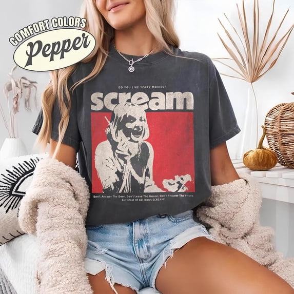 Scream Halloween Movie Shirt, Retro Horror Shirt, Funny Halloween Tshirt, Scary Movie Graphic Tee, Horror Fan Gift Unisex