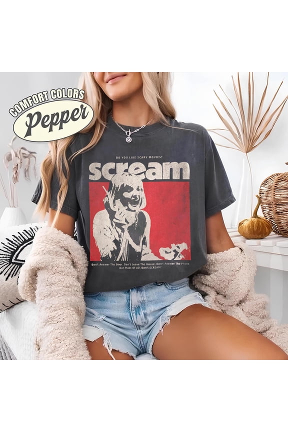 Scream Halloween Movie Shirt, Retro Horror Shirt, Funny Halloween Tshirt, Scary Movie Graphic Tee, Horror Fan Gift Unisex