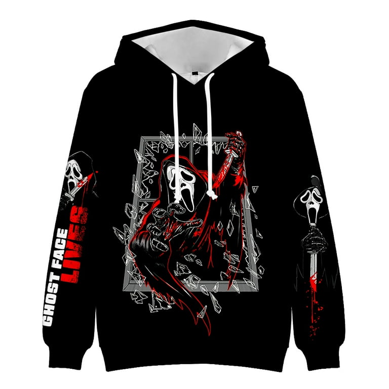 Scream Hoodie Merch Ghostface Halloween Scary Movie Sweatshirt Autumn For Men Women Long Sleeve Pullover
