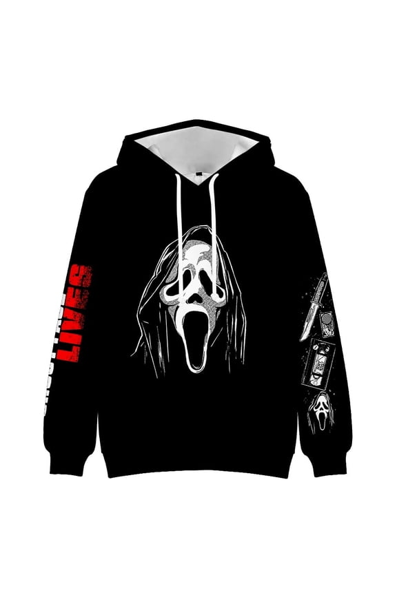 Scream Hoodie Merch Ghostface Halloween Scary Movie Sweatshirt Autumn For Men/Women Long Sleeve Pullover