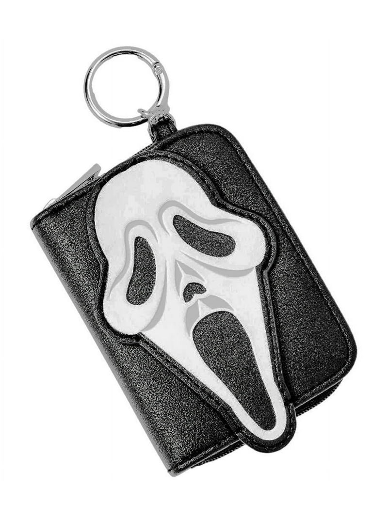 Scream Horror Ghost Face Zip Around Wallet With Keyring Clip