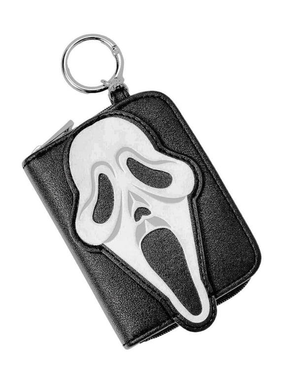 Scream Horror Ghost Face Zip Around Wallet With Keyring Clip