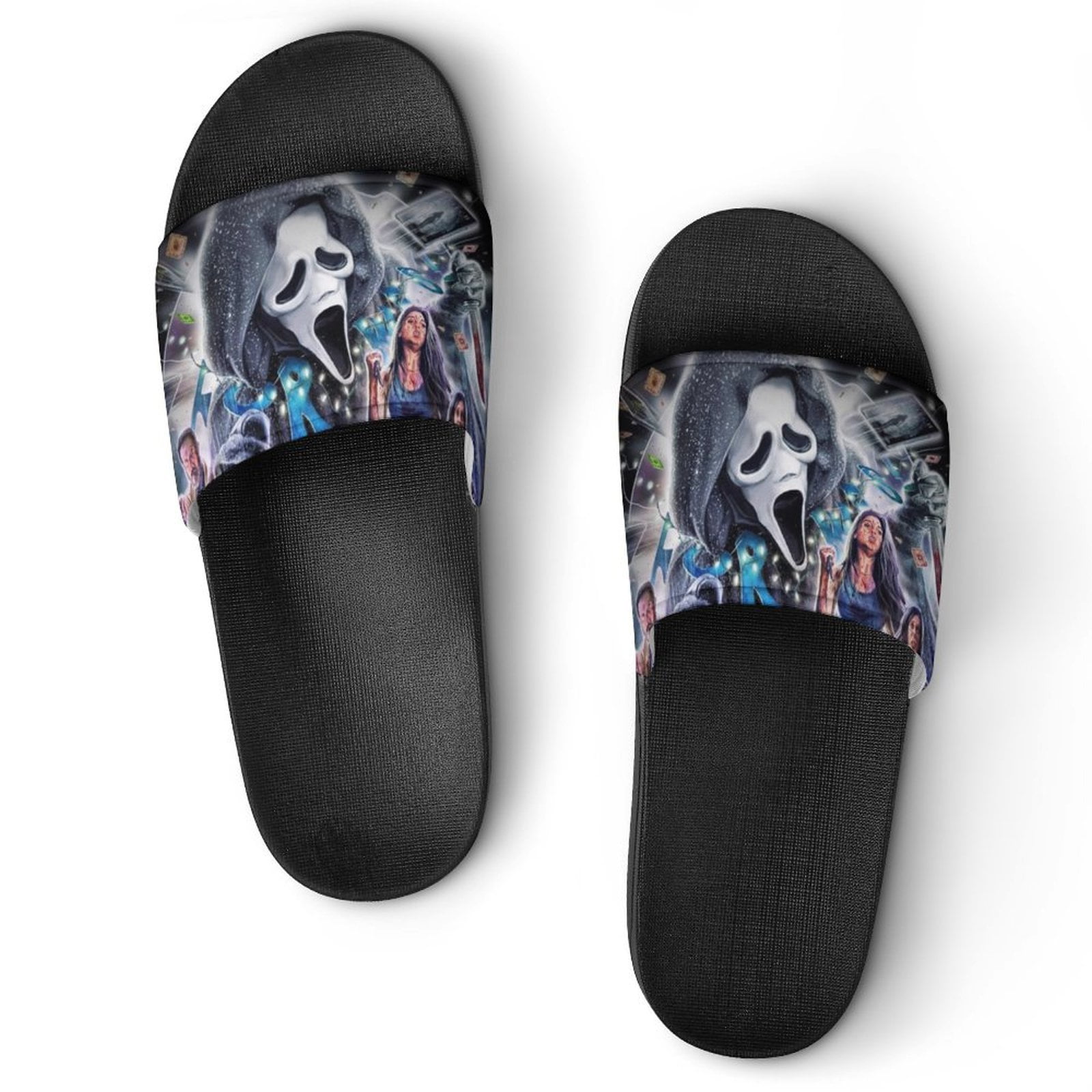 Scream Ghostface Hausschuhe – Gruselig Weich, Rutschfeste Sohle, Mit Socken | Halloween, Unisex, Plüsch