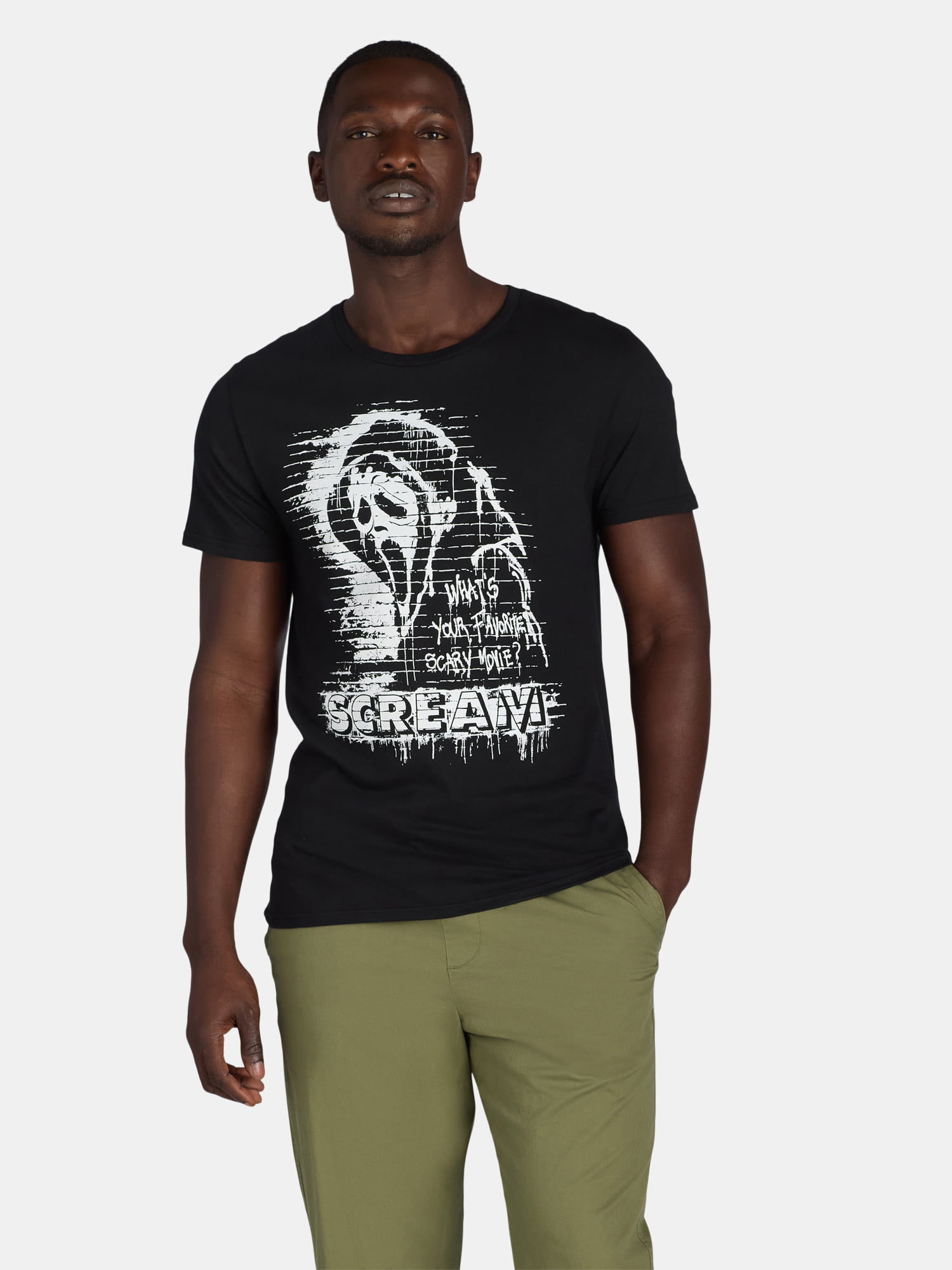 Scream Men's and Big Men's Ghostface Graphic Cotton Tee with Short
