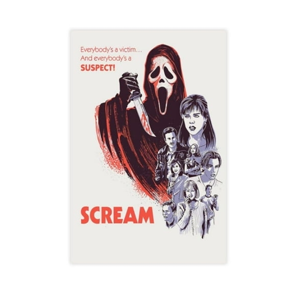 Scream Movie Poster(4) Canvas Poster Wall Art Decor Print Picture Paintings for Living Room Bedroom Decoration