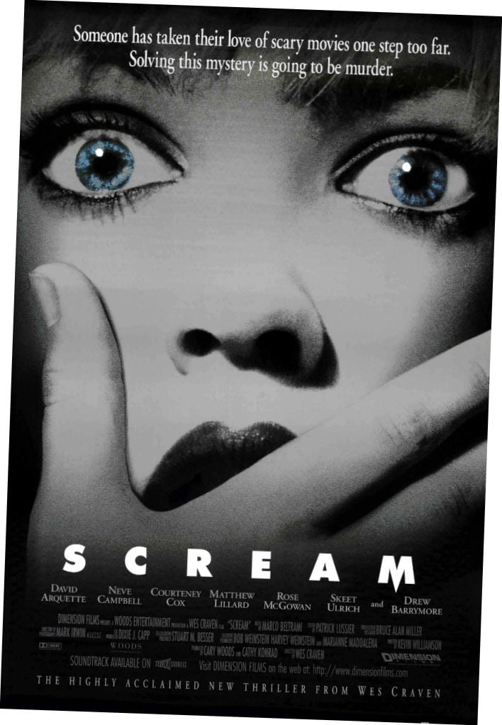 Scream Movie Poster Reprint 27inx40in for any room 27x40 Multi-Color ...