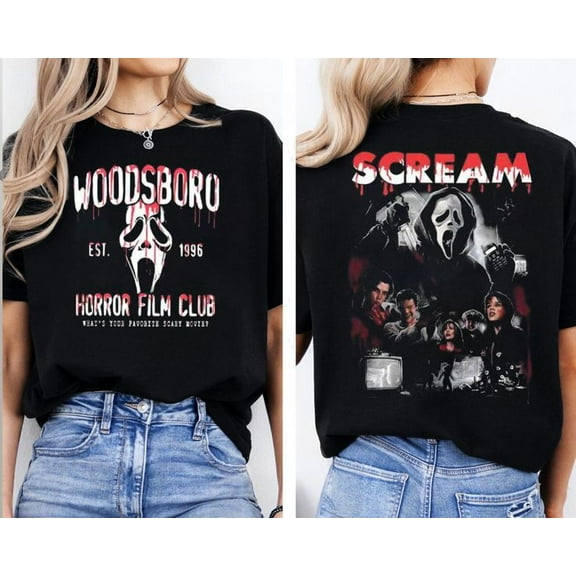 Scream Movie Shirt, Horror Movie Fan Shirt Men’s And Women’s Graphic Tee 100% Cotton by TBun, Full Sizes S-5XL