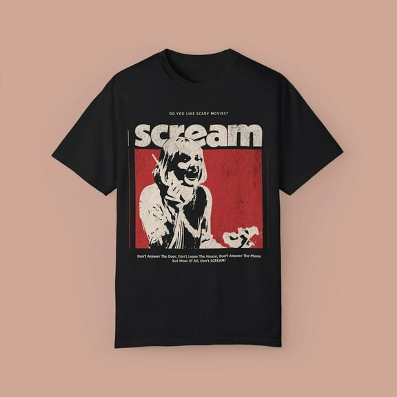 Scream Movie Vintage Graphic Tee, Retro Horror Shirt, Scary Movie