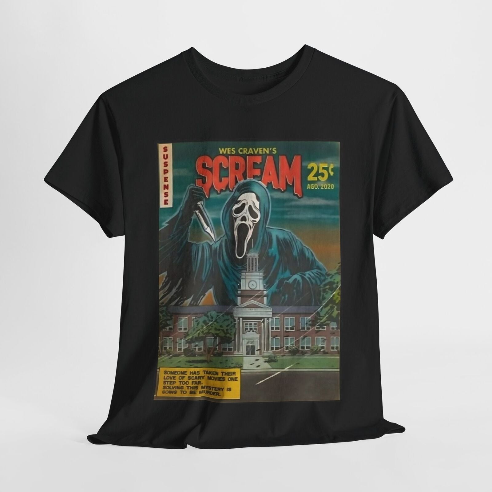 Scream Movie Wes Craven T shirt Unisex Heavy Cotton Tee