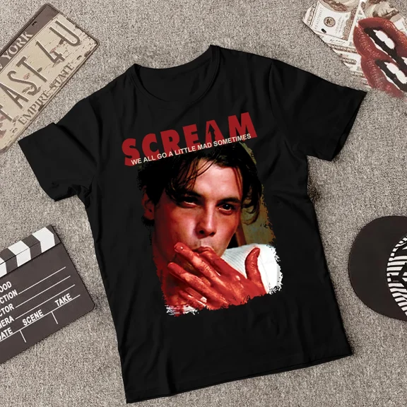 Scream T-Shirt Billy Loomis We All Go a Little Mad Horror Tee., Plus Size S–5XL Available