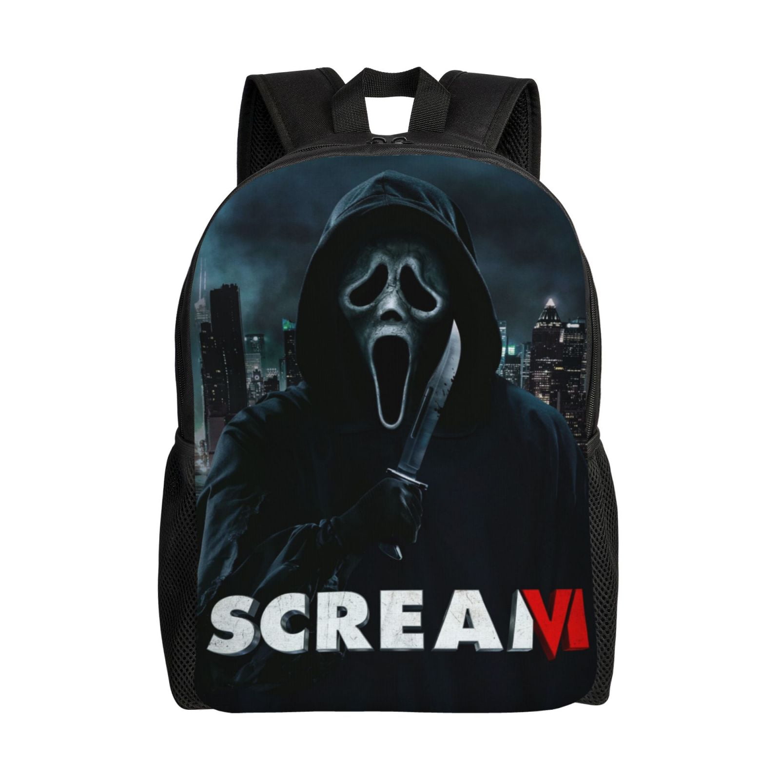 Scream VI Ghostface Backpack Casual Adjustable Bookbag Scream VI Ghostface Backpack Casual Adjustable Bookbag