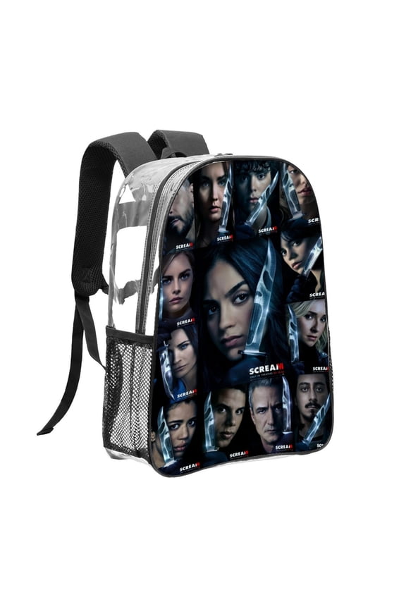 Scream VI Pattern Transparent Backpack Lightweight And fashionable Showcasing Personality And Leading The Trend