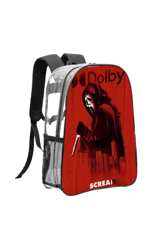 Scream VI Pattern Transparent Backpack Lightweight And fashionable Showcasing Personality And Leading The Trend
