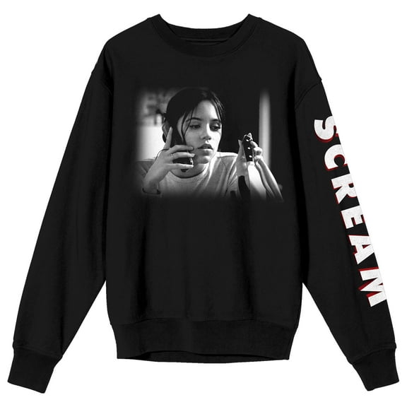 Scream VI Tara Carpenter With Knife Women's Black Crew Neck Sweatshirt-3XL