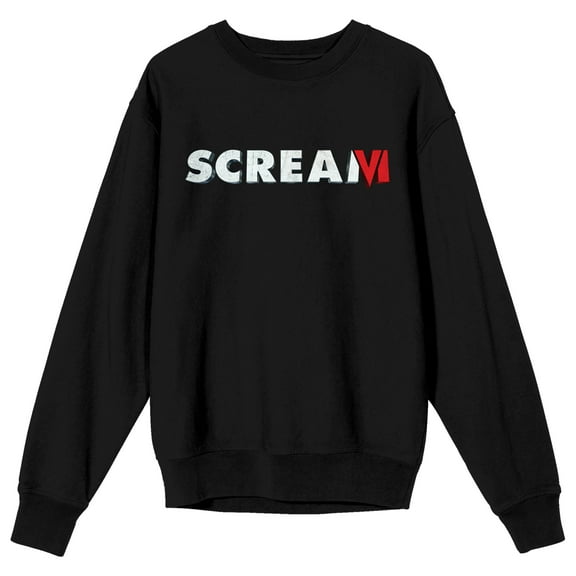 Scream VI  Title Logo Women's Black Crew Neck Sweatshirt-S