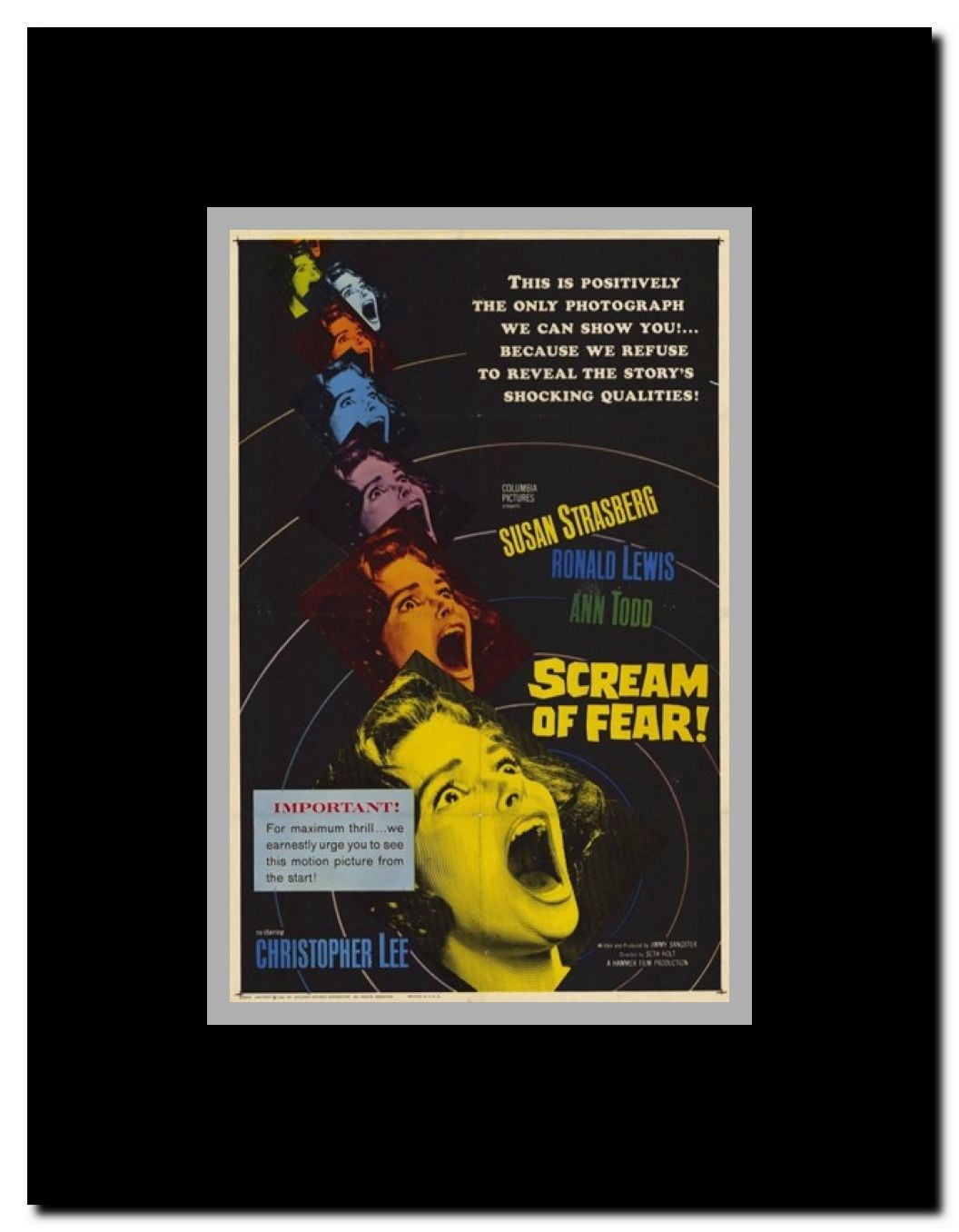 Scream of Fear Framed Movie Poster