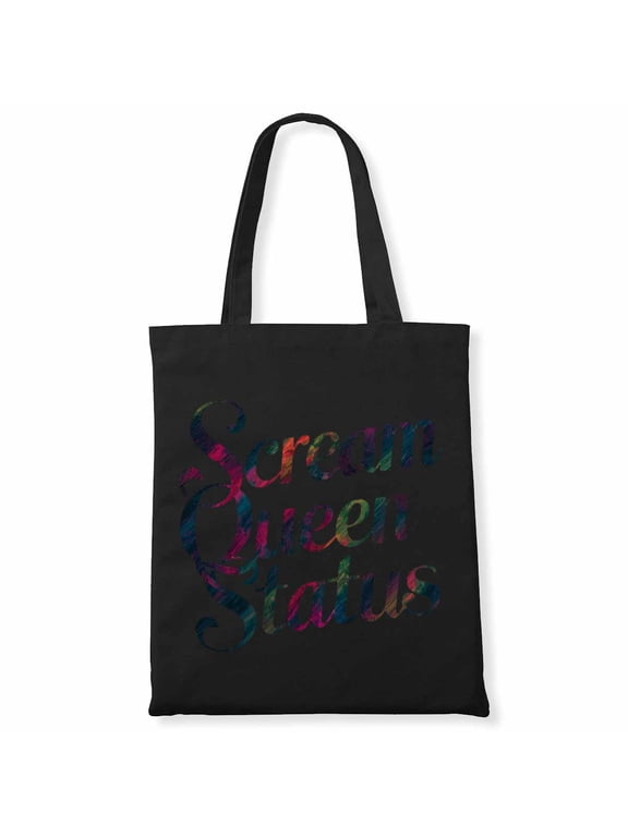 Scream queen status. Witch Riding Broom Halloween Canvas Bag 2Pcs