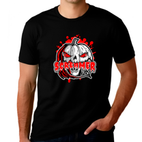 Screamer Pumpkin Shirts for Men Plus Size 1XL 2XL 3XL 4XL 5XL Evil Pumpkin Plus Size Halloween Shirts for Men