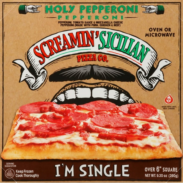 Screamin Sicilian I'm Single Thin Crust Holy Pepperoni Frozen Pizza, 9. ...