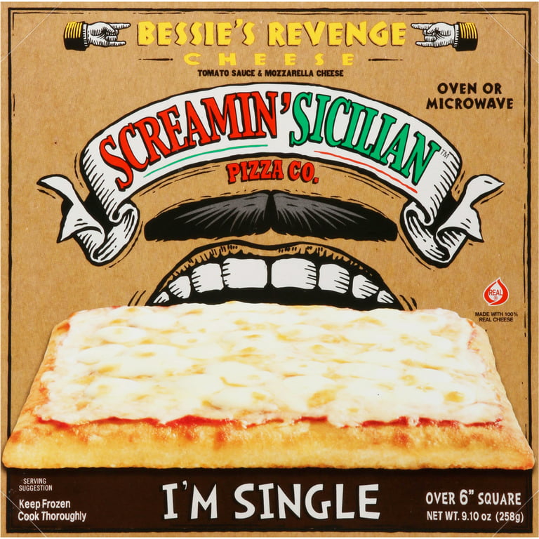 Screamin' Sicilian I'm Single Traditional Crust Bessie's Revenge Cheese  Frozen Pizza 9.1oz