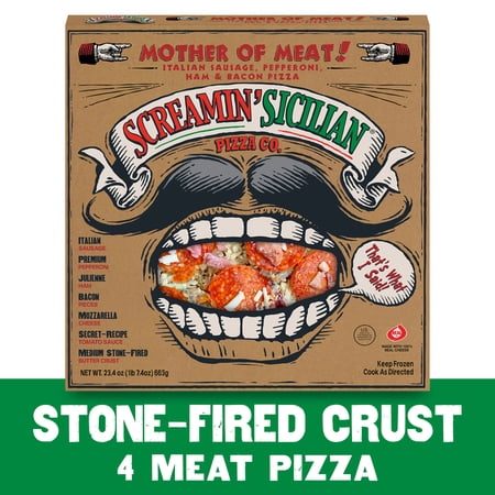Screamin' Sicilian Original Pizzeria Crust Mother of Meat Frozen Pizza, 23.4 oz