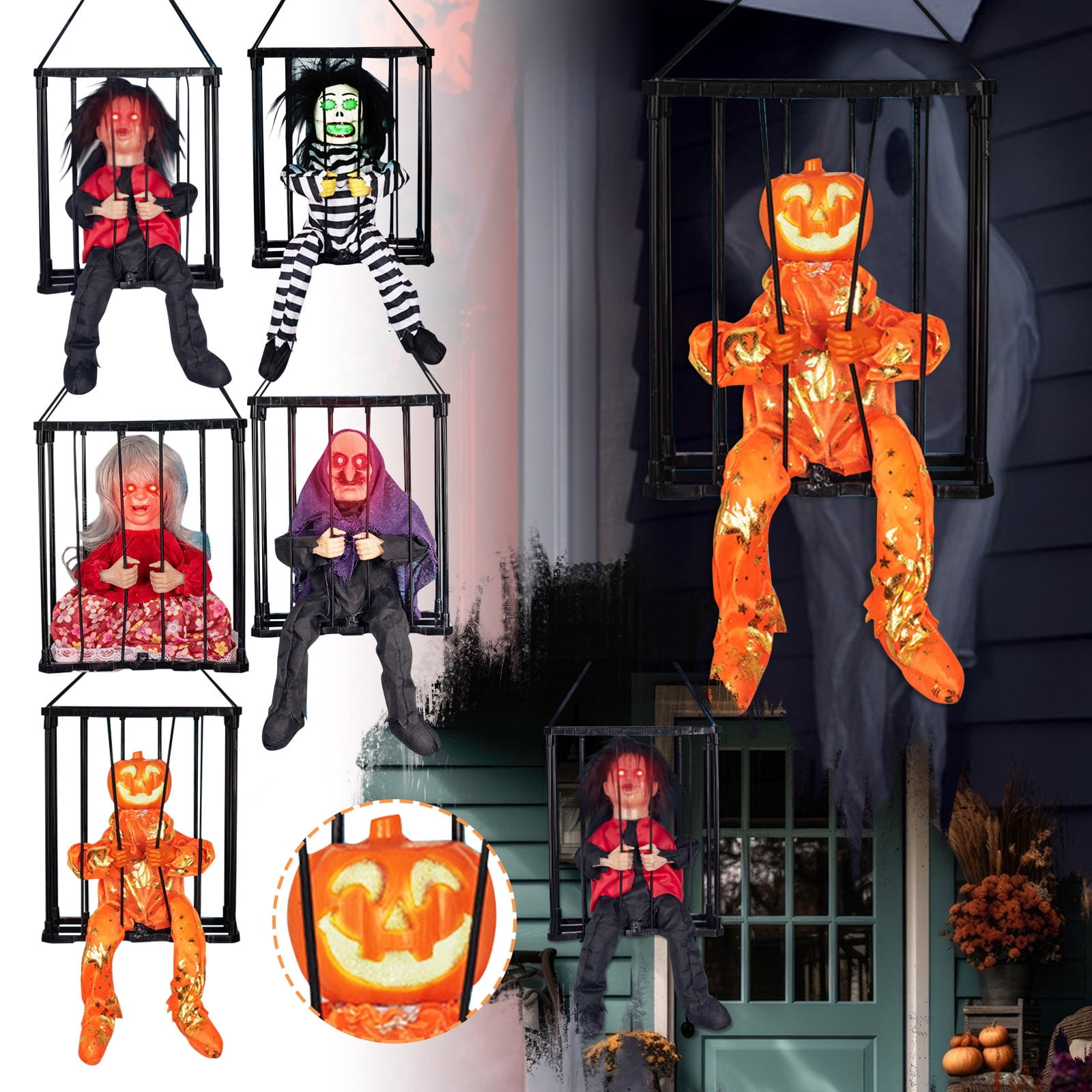 Screaming Animated Halloween Decoration,Animated Halloween Hanging