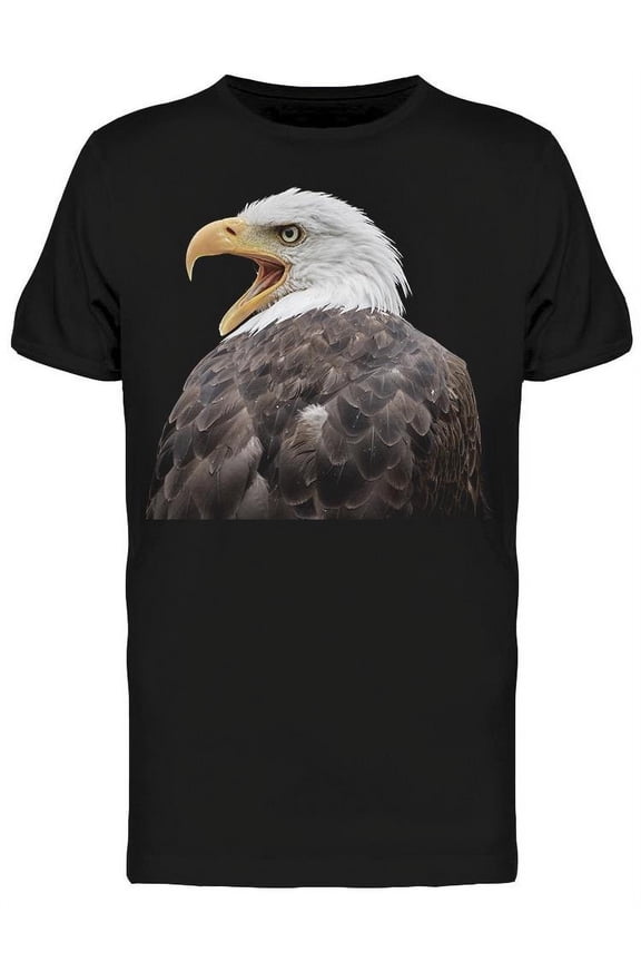 Screaming Bald Eagle T-Shirt Men -Image by Shutterstock, Male Medium
