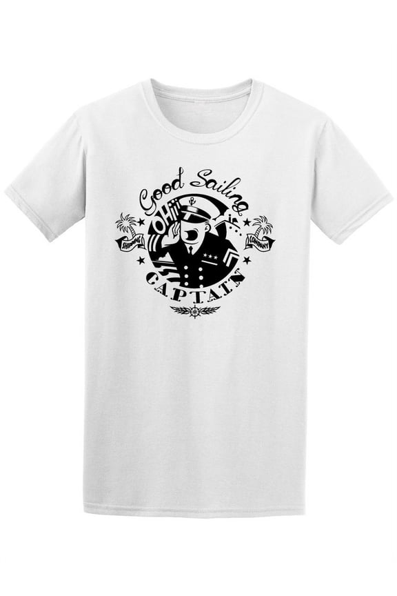 Screaming Captain Sailor Marine Tee Men's - Men T-Shirt, 4XL