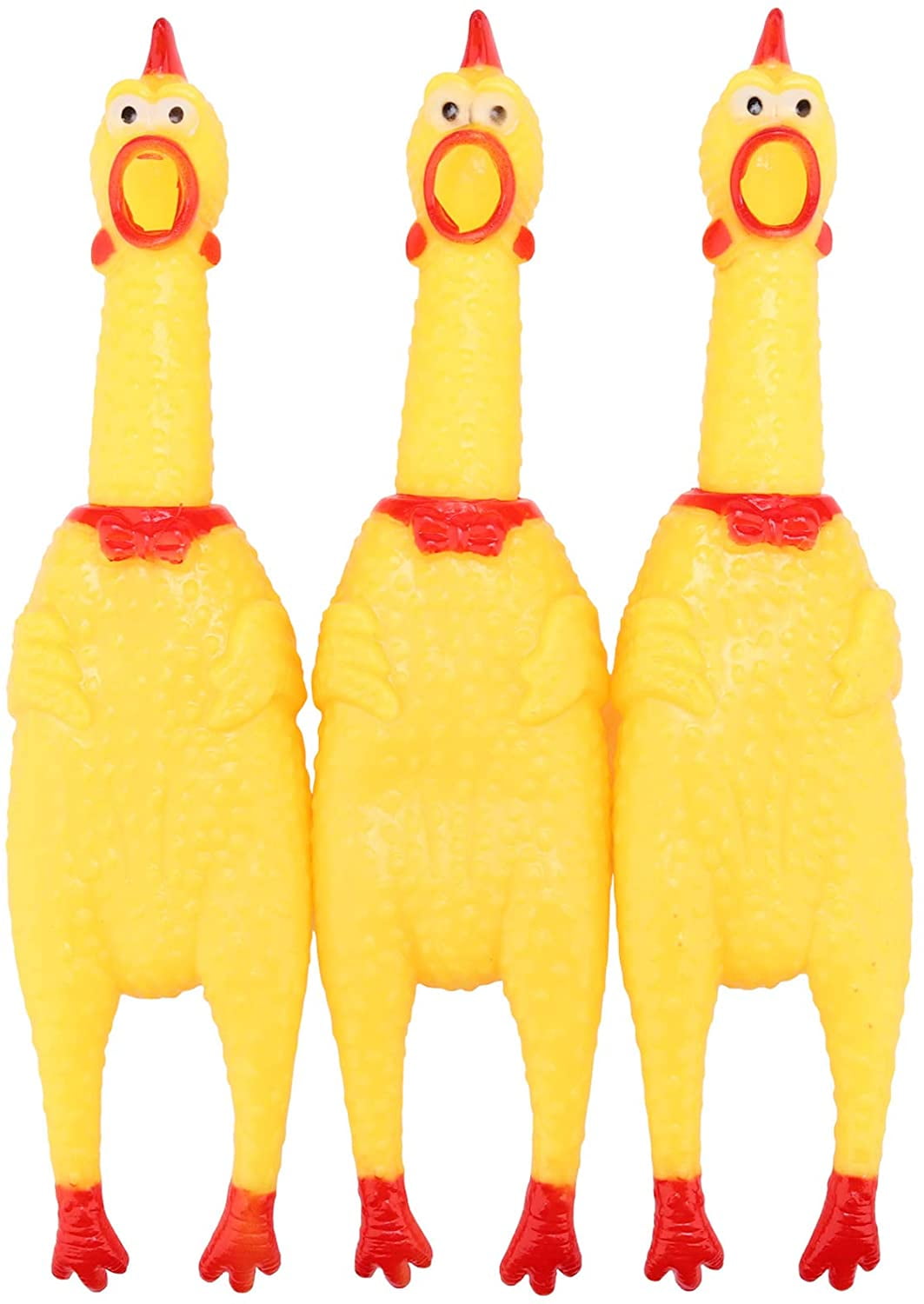 Screaming Chicken Dog Toys,Yellow Rubber Squaking Chicken Toy Novelty