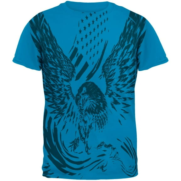 Screaming Eagle American Flag Mens T Shirt Sapphire SM