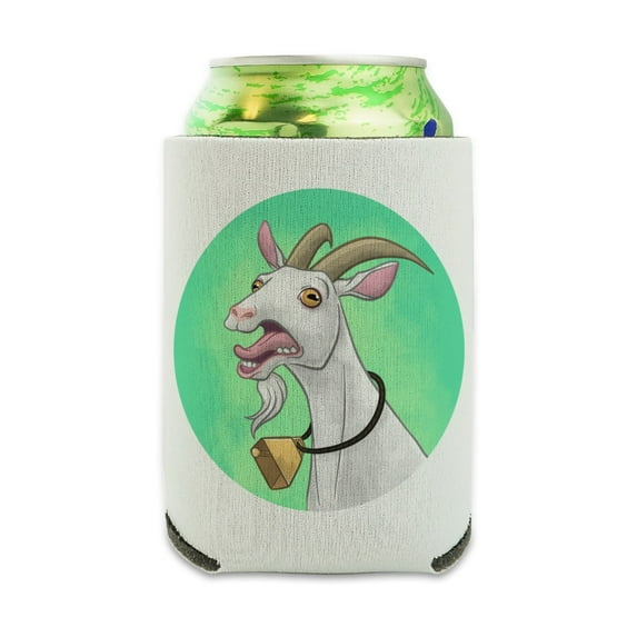 Screaming Goat Can Cooler - Drink Sleeve Hugger Collapsible Insulator - Beverage Insulated Holder