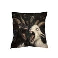 thumbnail image 1 of Screaming Goat Pillow Cover, 18x18 Inch Plush Funny Goat Face Pillow Case, Decorative Pillows for Sofa, Couch, Chair, or Bed, Humorous Farm Animal Design for Living Room, Bedroom, Home, Dorm(F), 1 of 7