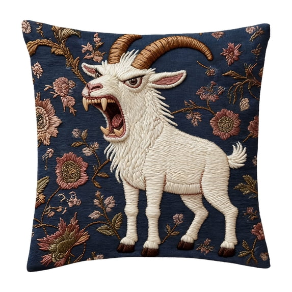 Screaming Goat Pillow Cover Pillow Covers - Screaming Goat Soft Protector,17.72x17.72 Inches Square Case,Hilarious Animal Graphic,Fun Couch Decoration,Living Room Sofa Cushion Shell, Home Accessory