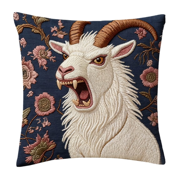 Screaming Goat Pillow Cover Pillow Covers - Screaming Goat Soft Protector,17.72x17.72 Inches Square Case,Hilarious Animal Graphic,Fun Couch Decoration,Living Room Sofa Cushion Shell, Home Accessory