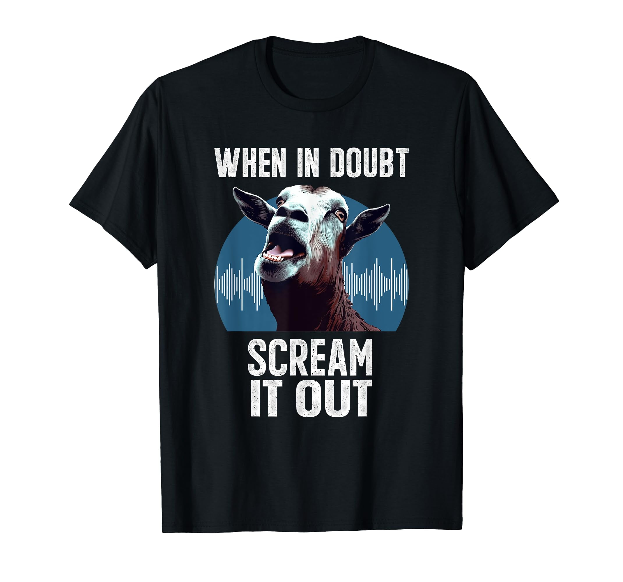 Screaming Goat Scream It Out Meme Face Goat Owner Farmer TShirt