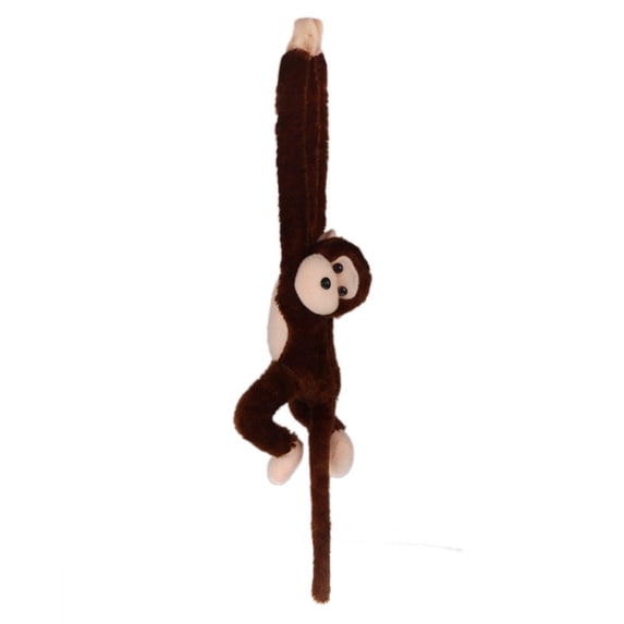 Screaming Monkey Long Arm Hanging Plush Pendant Movable Hands Long Fur Gibbon Doll Quirky Funny Halloween Party Favors Decor Gift 15.7 Inch