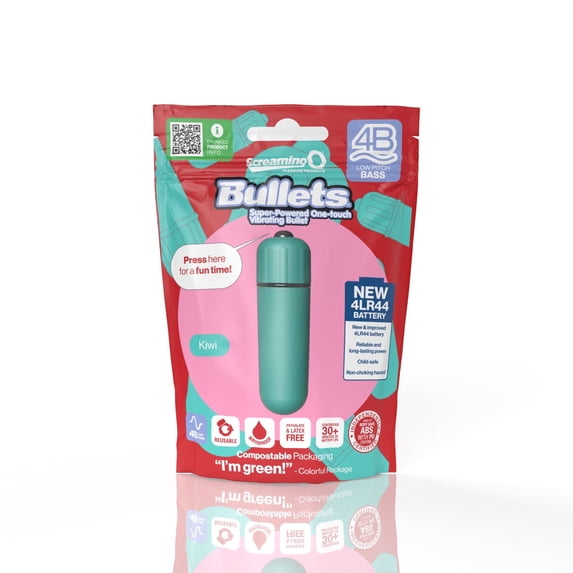 Screaming O 4B Bullet Vibrator, Green, Waterproof, Travel Size