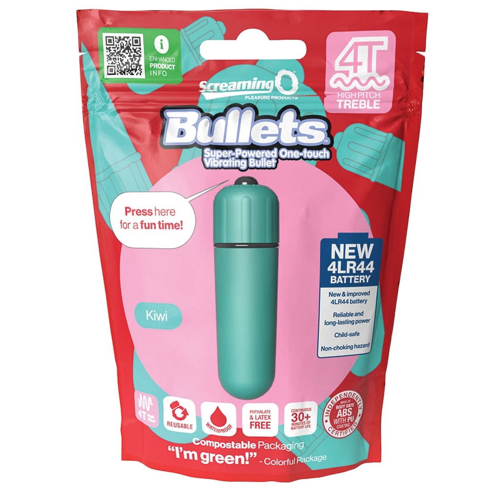 Screaming O 4T Bullet Vibrator, Kiwi