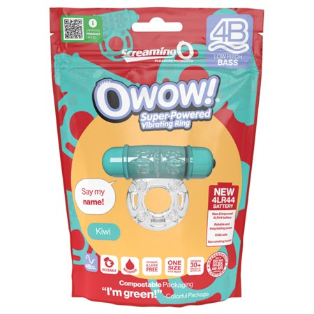 Screaming O 4B OWow Penis Ring – Kiwi, Vibrating, Waterproof, Reusable